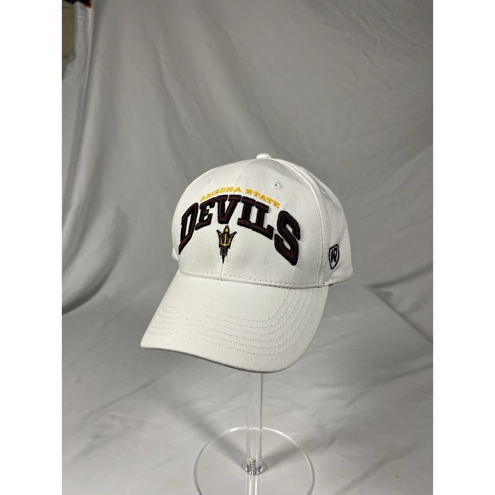 Arizona State Sun Devils White Snapback Hat Top of the World Adjustable Cap